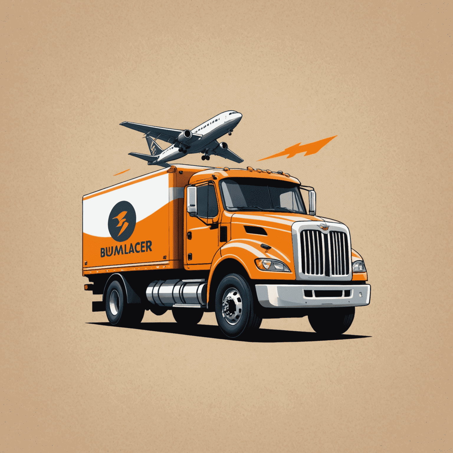 firstless logo featuring a stylized truck or airplane symbolizing fast and reliable delivery